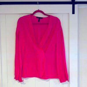 BCBG hot pink blouse